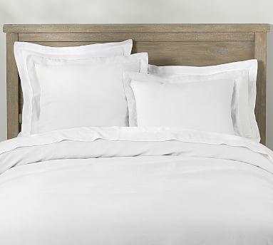 Belgian Flax Linen Duvet Cover, Full/Queen, White