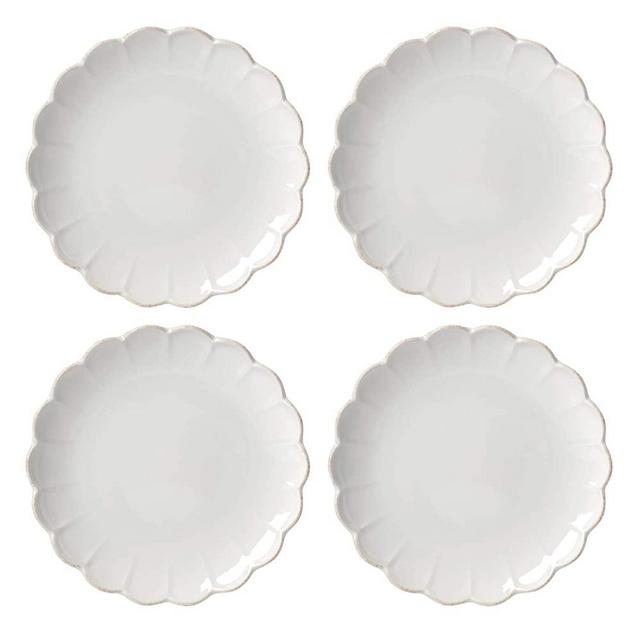 Lenox French Perle Scallop 4-Piece Accent Plate Set, 9", White