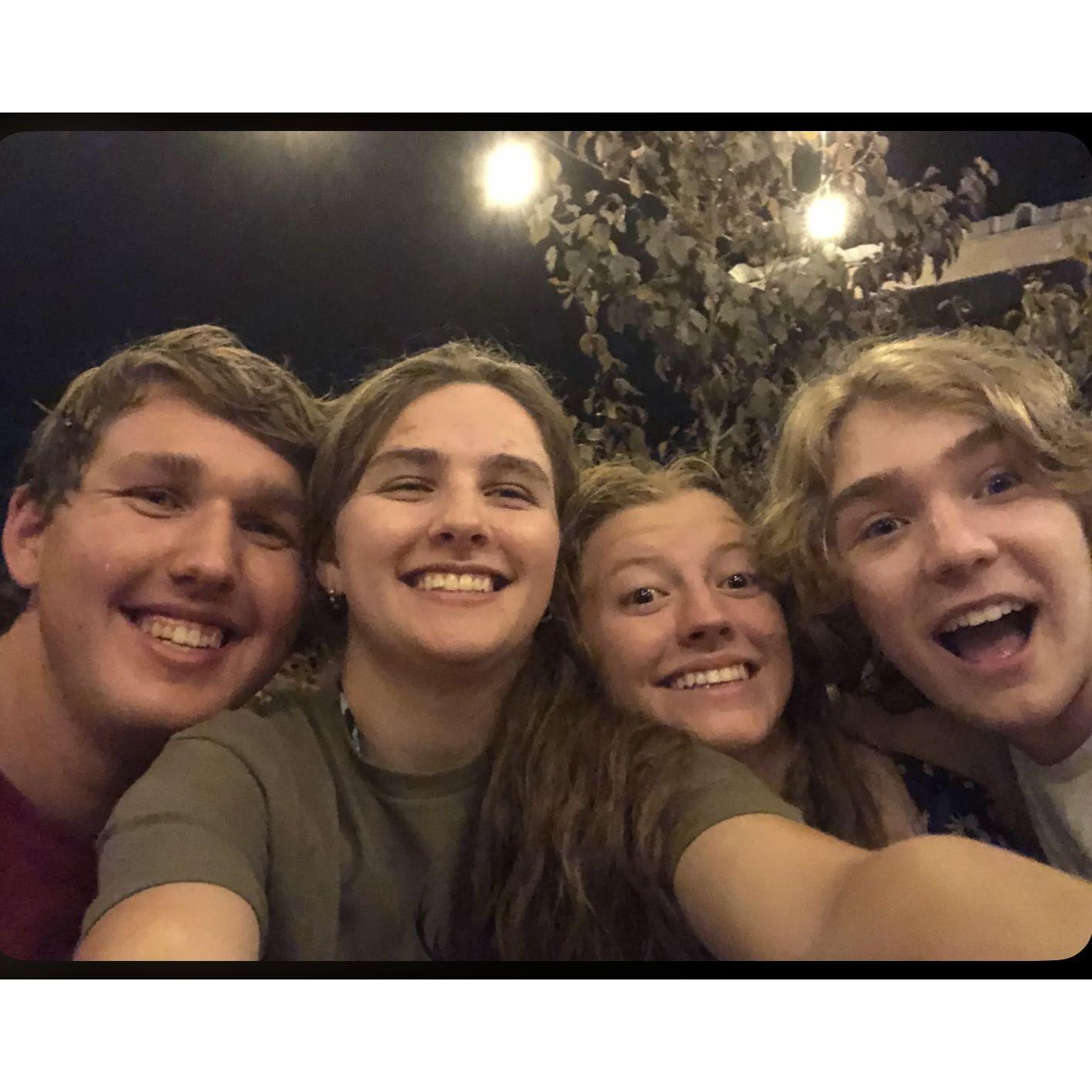 Had a firepit night with friends. Maddie Victoria's best friend and her boyfriend Landen (far right)