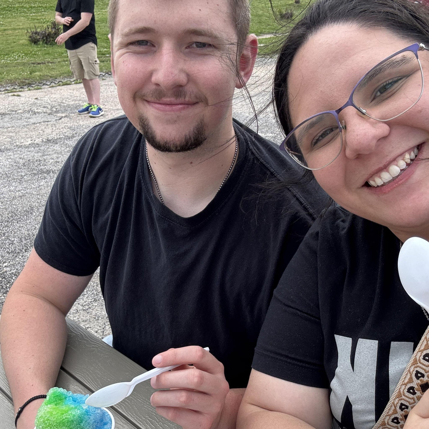 First snow cones together
