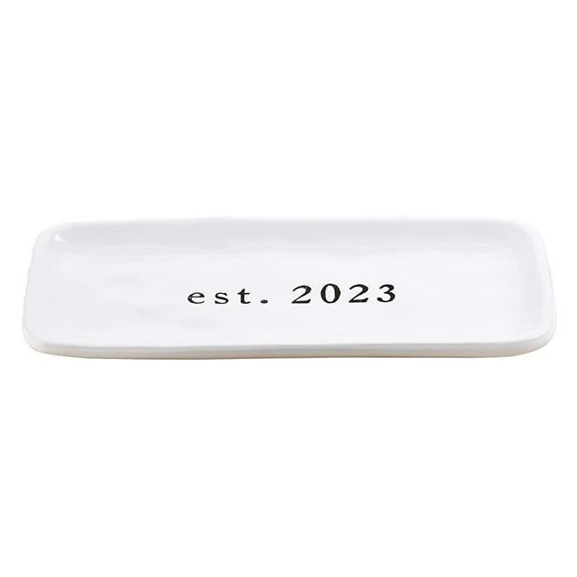 Mud Pie 2023 Mrs Everything Dish, 4" x 9", WHITE