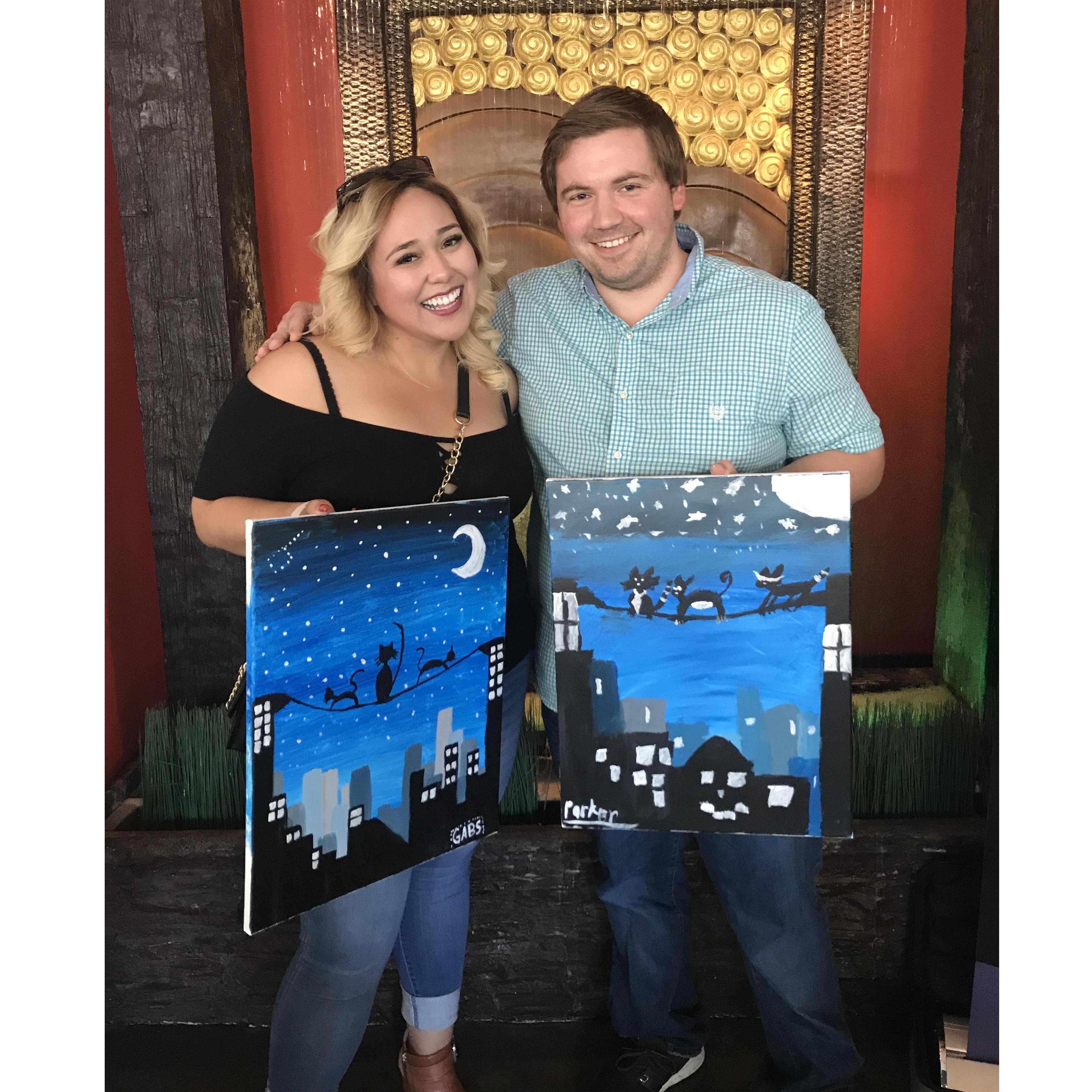 Our first time at paint night!