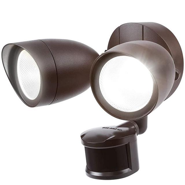 LEONLITE Dual-Head Motion-Activated LED Outdoor Security Light, Bronze 120W Eqv. 1400lm, UL & Energy Star Certified Exterior Flood Light, 5000K Daylight, 5 Years Warranty