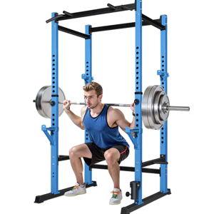 Brick Attic - 1000LB Capacity Power Rack, Rack Cage for Weight Training, Adjustable Squat Stand Rack for Home Gym Equipment - Blue