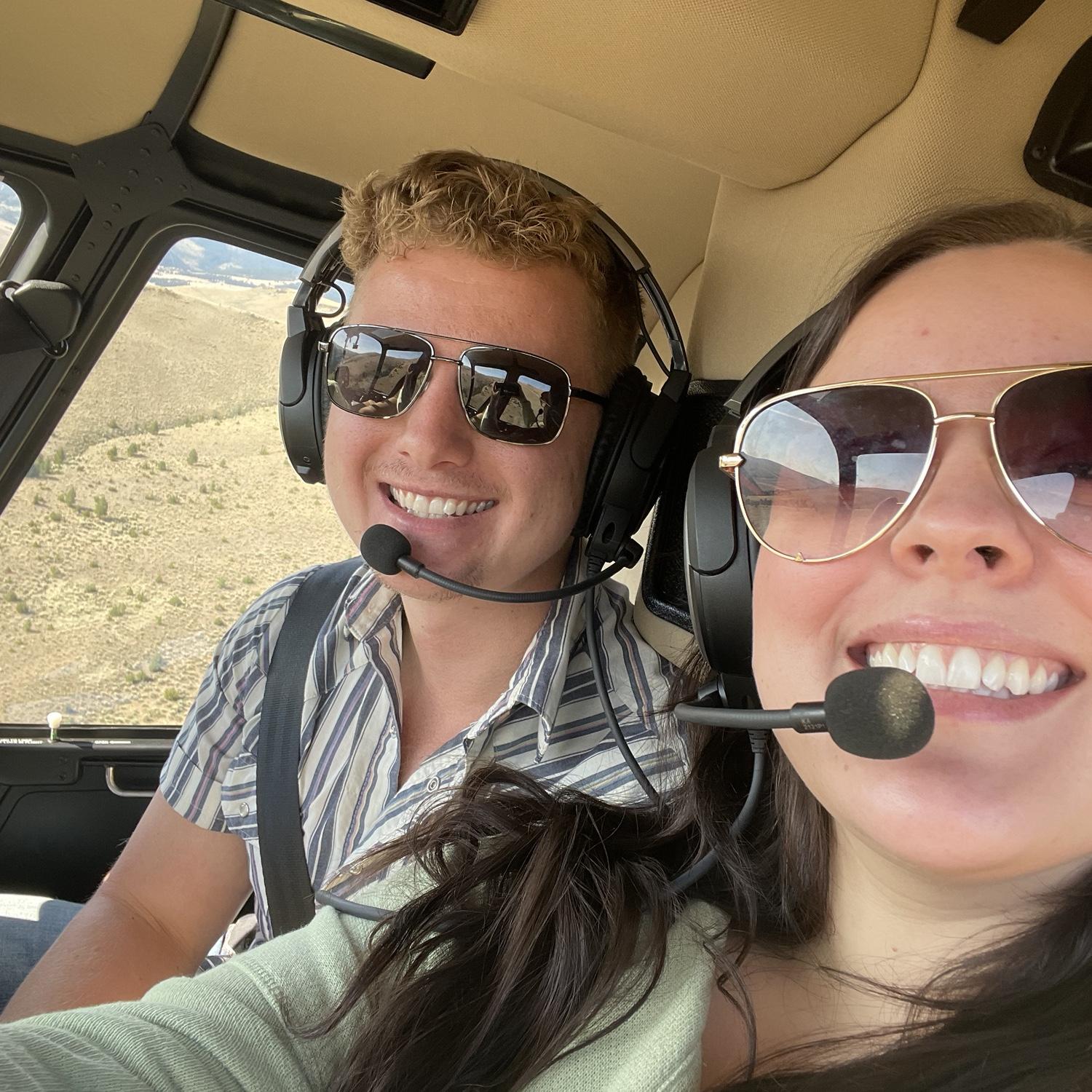 2023- Helicopter ride where Chase proposed!