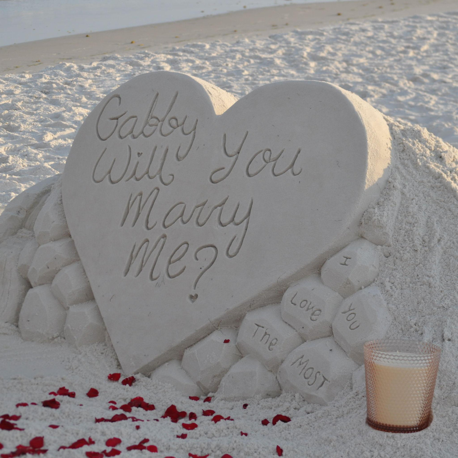 The beautiful sand sculpture