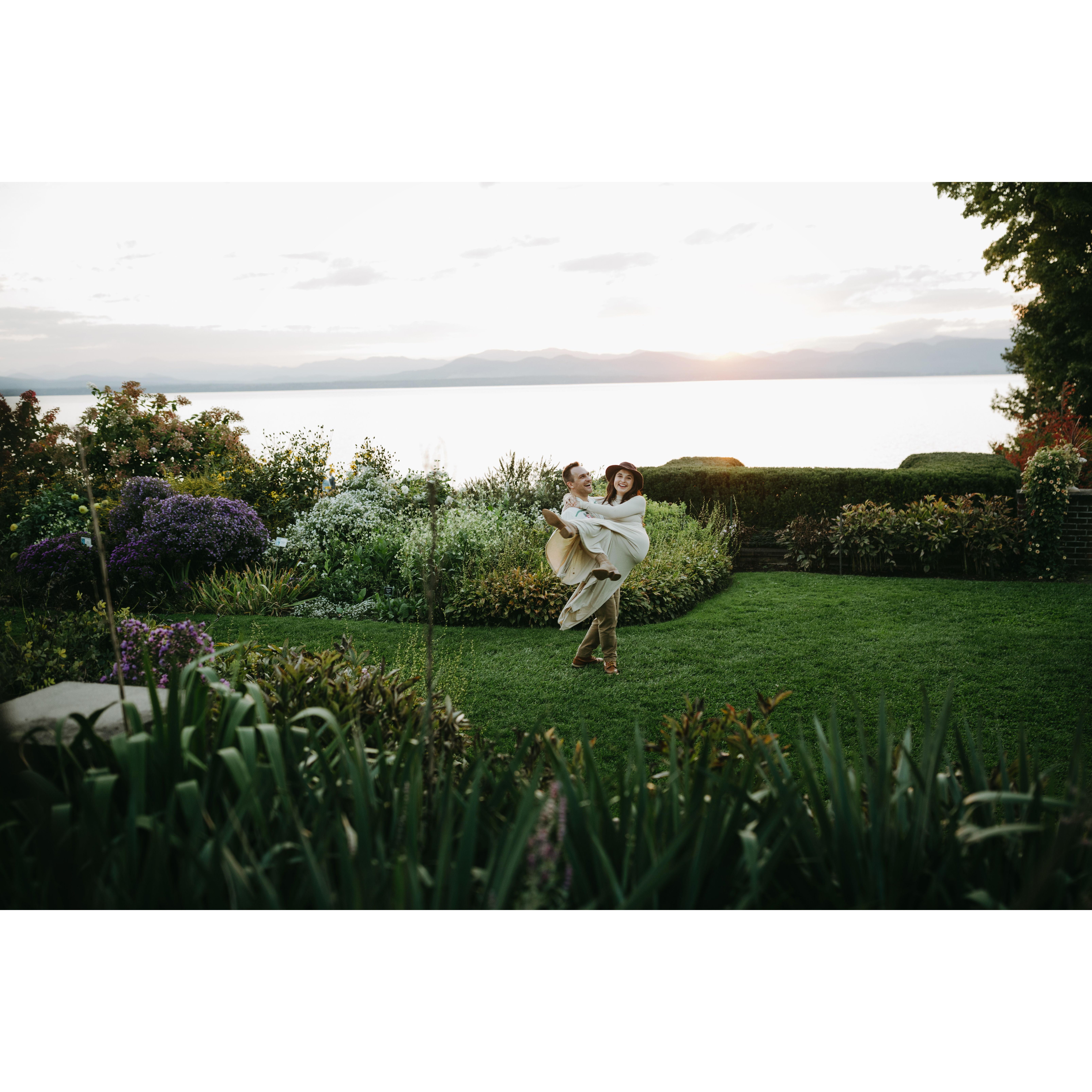 This is the view at the Inn at Shelburne Farms!