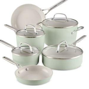 KitchenAid 10- Pc. Hard-Anodized Ceramic Induction Cookware Set - Macy's