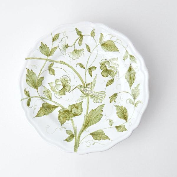Hand Painted Hummingbird Dinner Plate