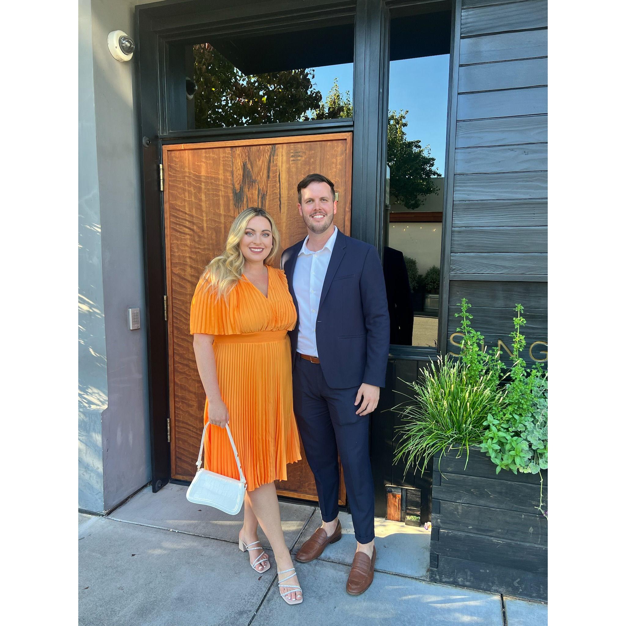 Surprise engagement dinner in Healdsburg