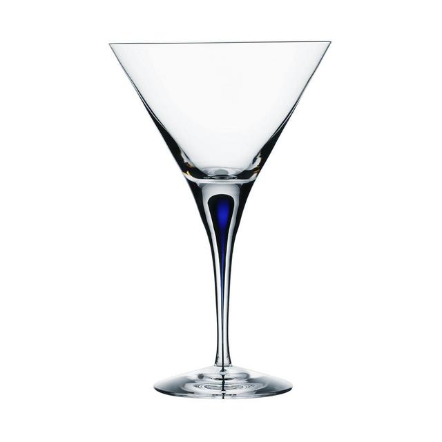 Orrefors "Intermezzo" Blue Martini Glass