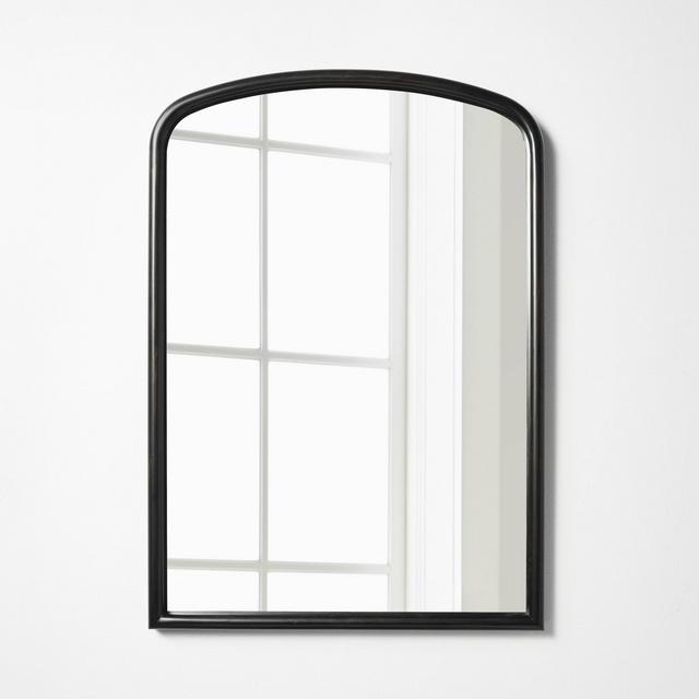 24" x 34" Wood Arched Decorative Wall Mirror Woodgrain Black - Threshold™ designed with Studio McGee