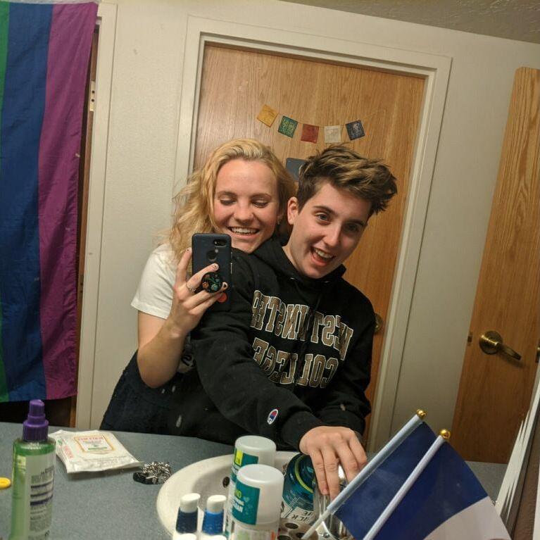 One of our earliest pictures together, March 2020