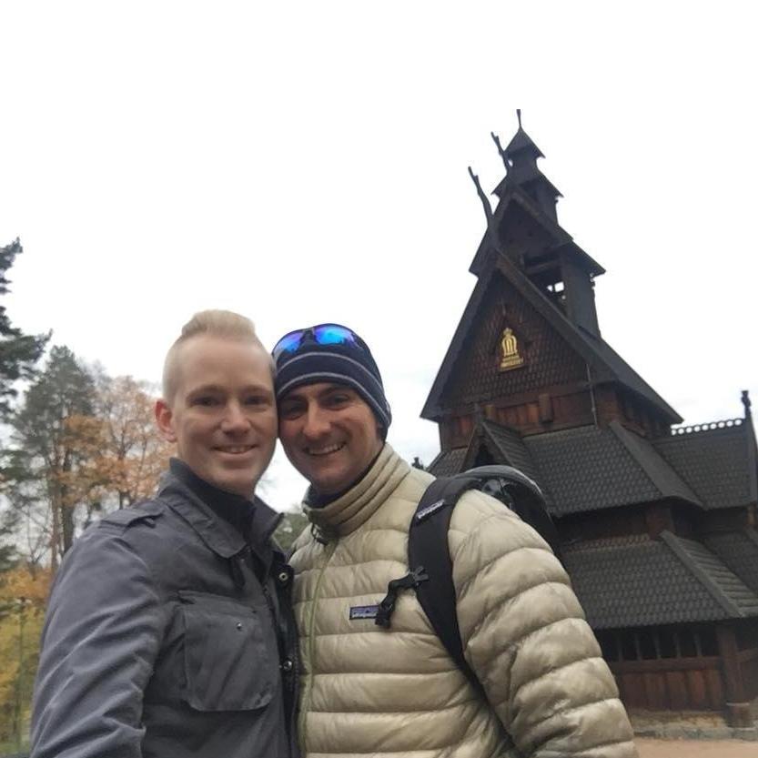 Eddie and Matt in Oslo, Norway.