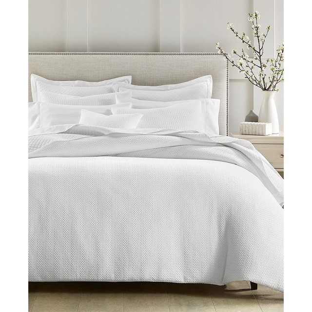 Charter Club Waffle Stripe 3-Pc. Duvet Cover Set, King, Exclusively at Macy’s