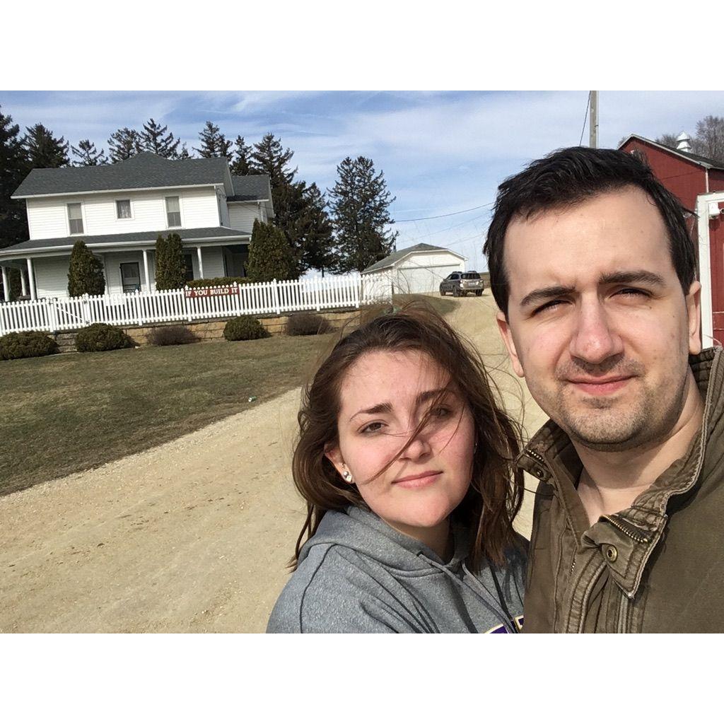 On our first trip to Iowa to visit Sam's hometown, we stopped at the Field of Dreams house.
