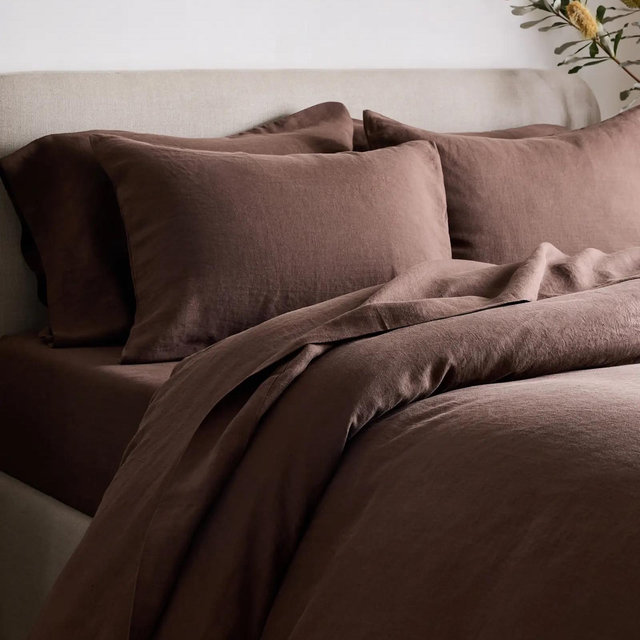 Espresso Linen Duvet Cover Set | Quince