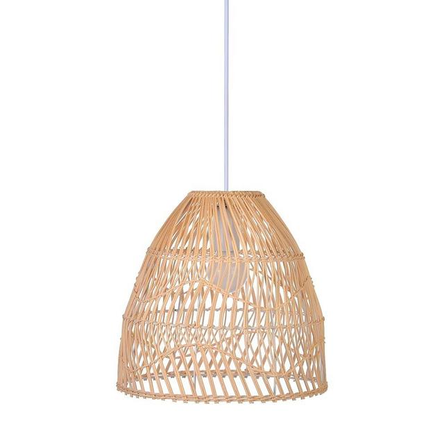 Arturesthome Rattan Pendant Light Fixture, Wicker Chandelier Boho Basket Ceiling Lighting, Natural Woven Hanging Lamp for Kitchen Island Dining