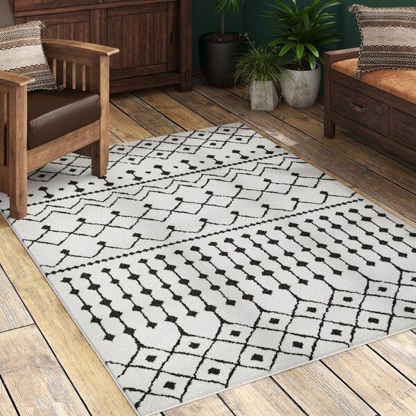 Rhodes Geometric Black/Charcoal Area Rug 5'3" x 7'3"