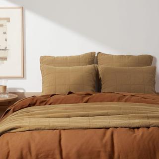 Linen Box Quilted Euro Sham