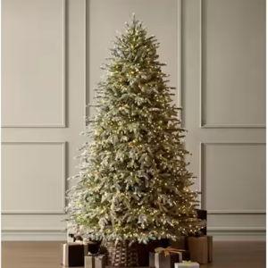 7.5 ft Grand duchess Twinkling Balsam Fir Flocked LED Pre-Lit Artificial Christmas Tree T26