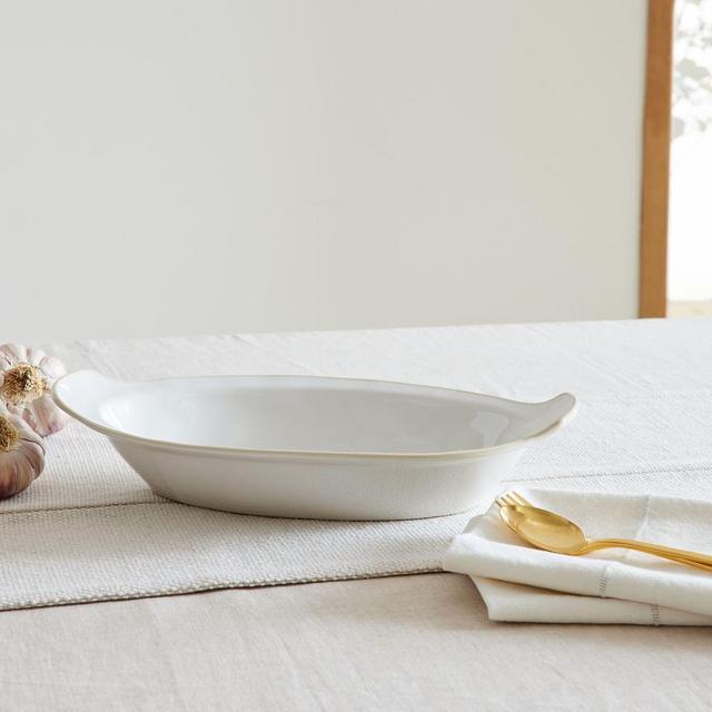 Astoria Dinnerware Oval Gratin White