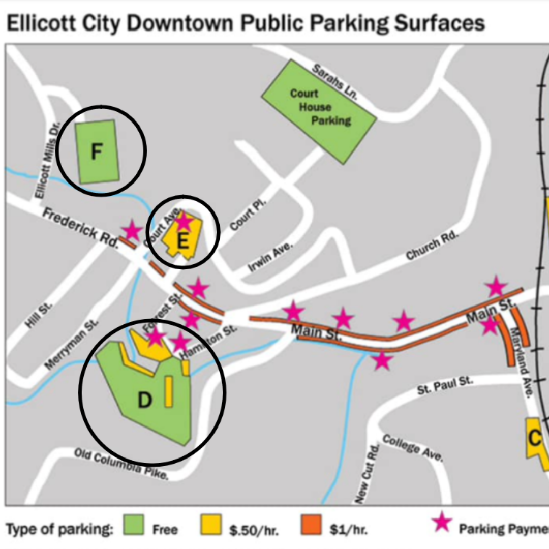 Here is another map for parking, our venue is right in front of lot D, however lot D fills up very quick so the other lots are circled!