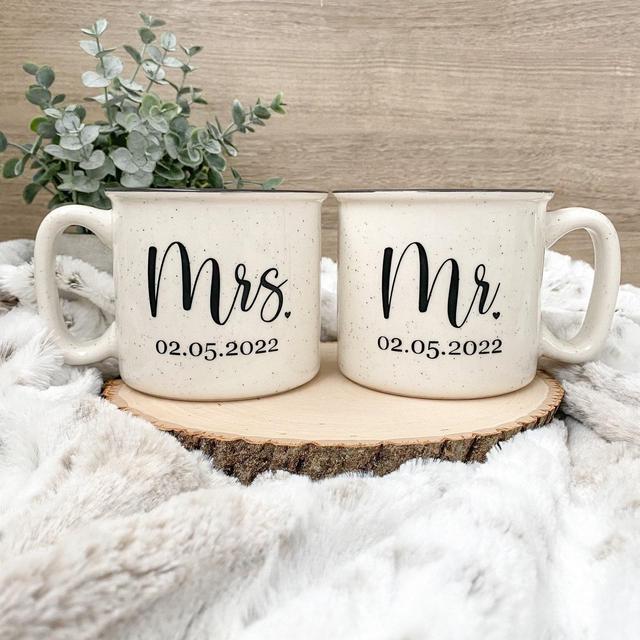 Mr and Mrs Mug | custom date | 18oz |...