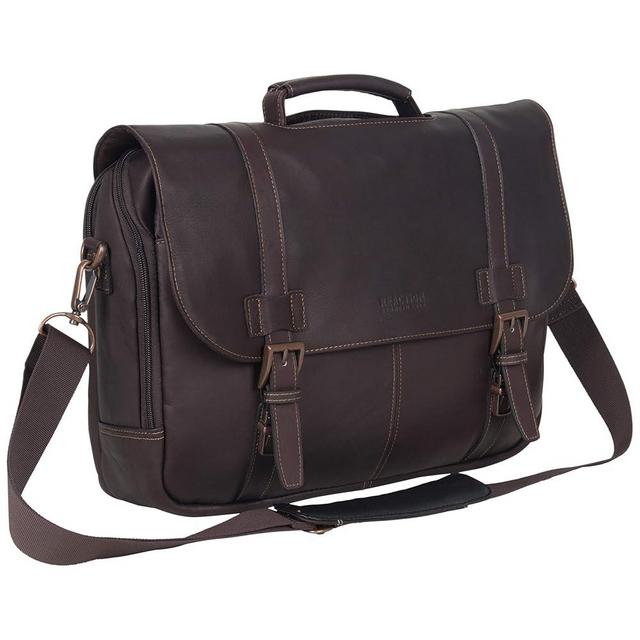 Kenneth Cole REACTION Show Business 16" Colombian Leather Business Laptop Portfolio Messenger Bag