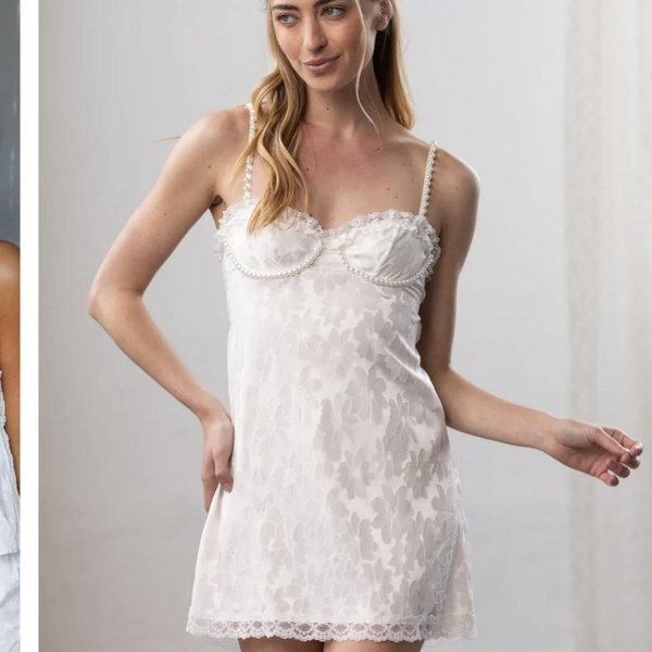 Nicolette Bridal Floral Jacquard Dress
