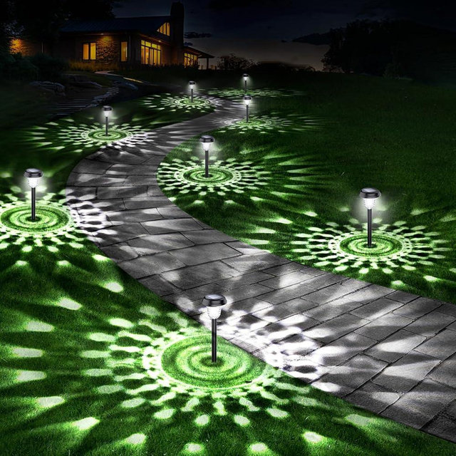 10 Pack Ultra Bright Solar Lights Outdoor Waterproof, from Dusk to Dawn Up to 12H Outdoor Solar Lights, Auto On/Off Solar Powered Garden Pathway Lights, Landscape Lighting Decorative for Yard, Patio