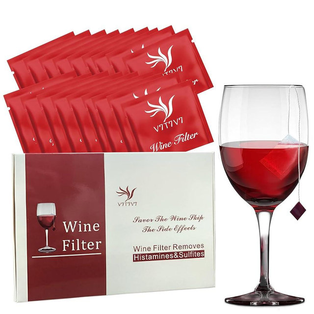 18 Pack Wine Filters, The Wand Wine Purifier To Remove Sulfite And Histamine, Wine Lover Accessories Valentine's Day Party Gifts for Men Women Him Mother Father