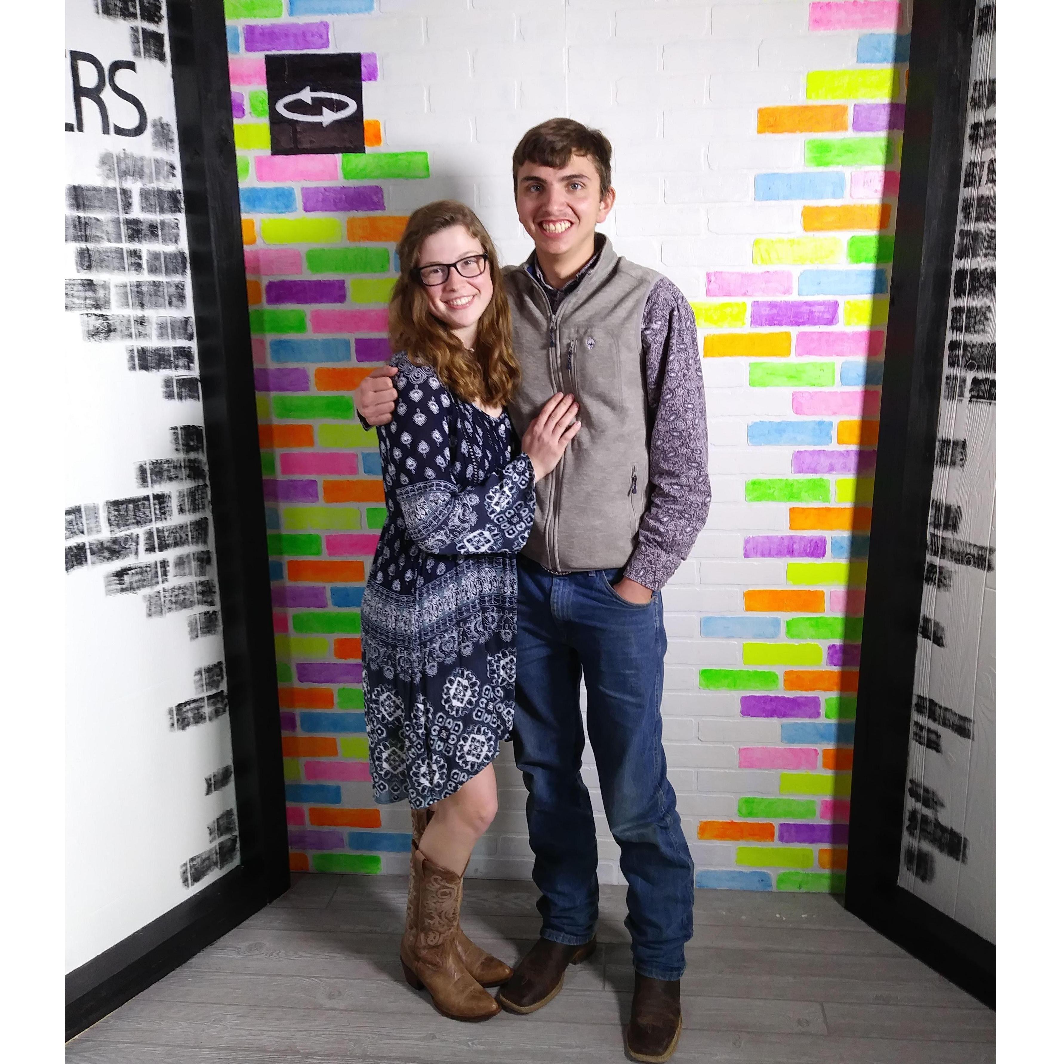 Our first formal picture together after going to the church we met through.