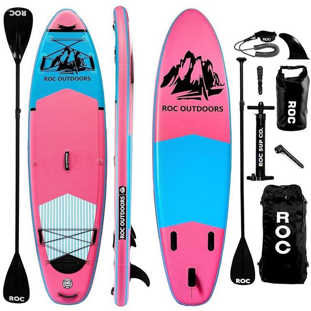 Roc Inflatable Stand Up Paddle Boards 10 ft 6 in with Premium SUP Paddle Board Accessories, Wide Stable Design, Non-Slip Comfort Deck for Youth & Adults
