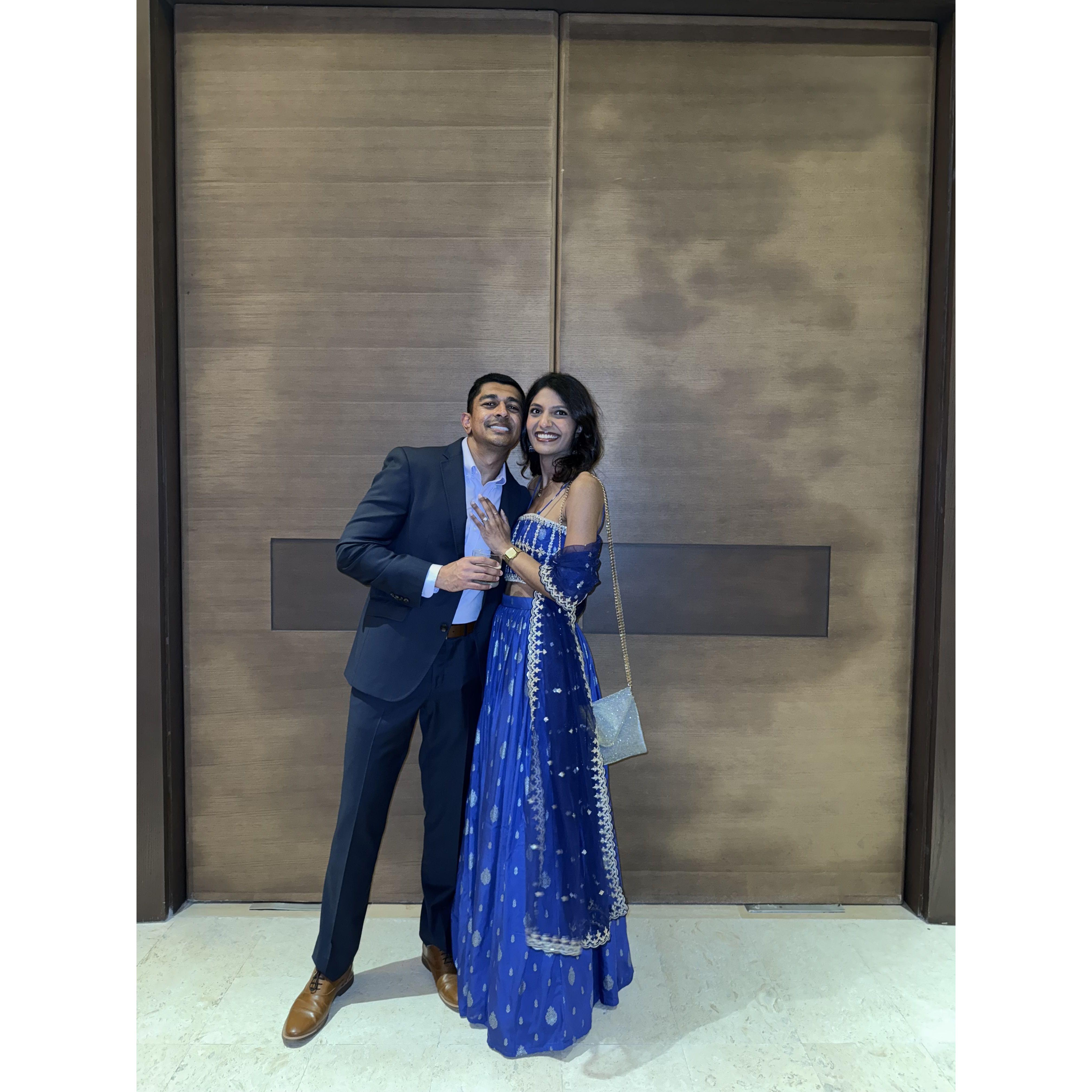 At a fun wedding reception