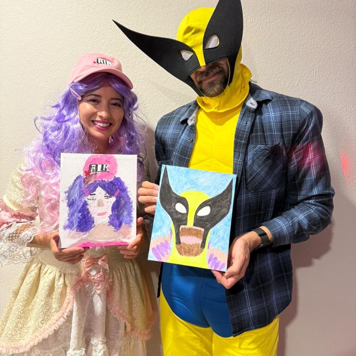 our paintings of each other from a Halloween party