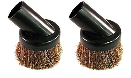 2 Deluxe Universal Replacement Dusting Dust Brushes Black 1 1/4" Natural Bristle