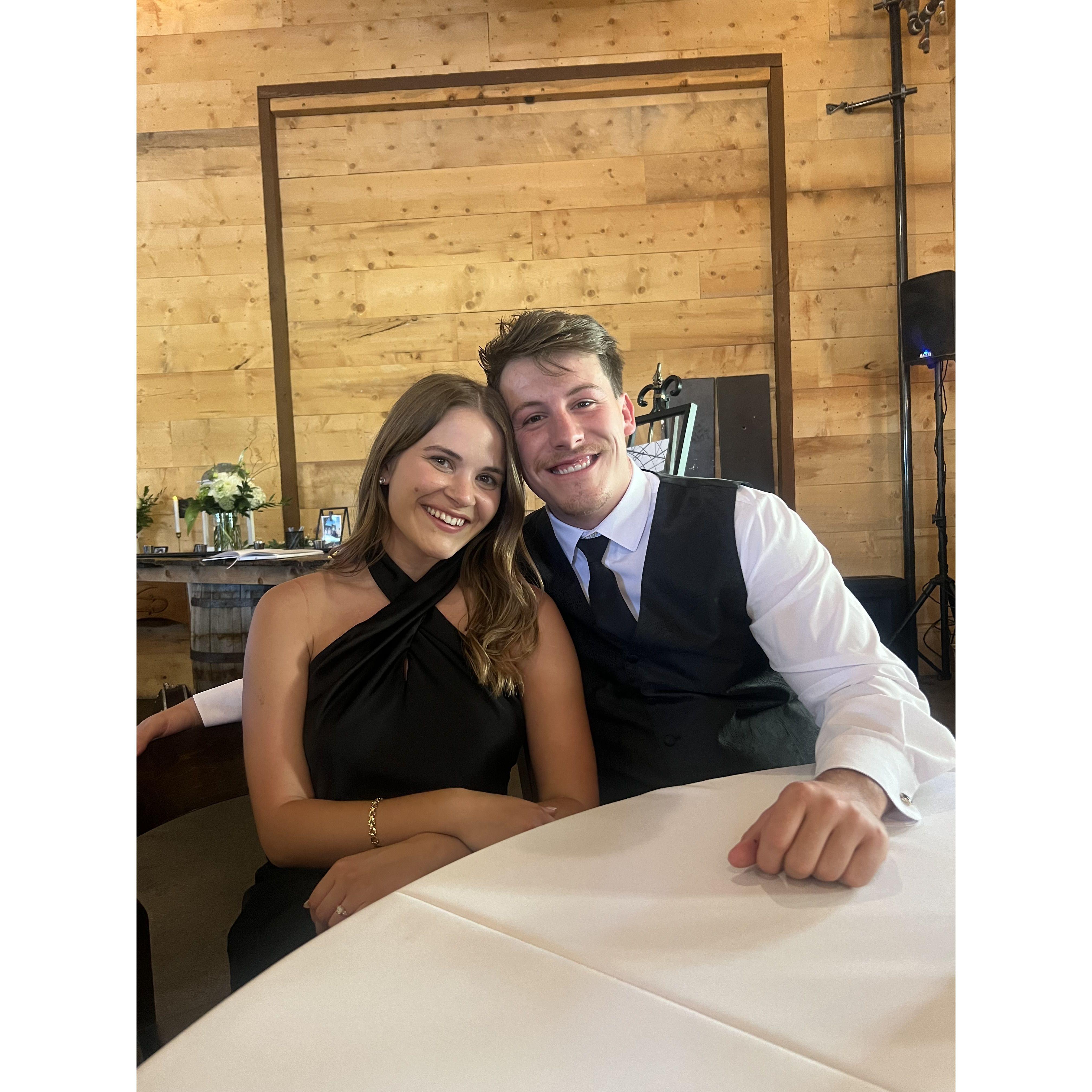 Celebrating Rafael and Aubree at their wedding last September!