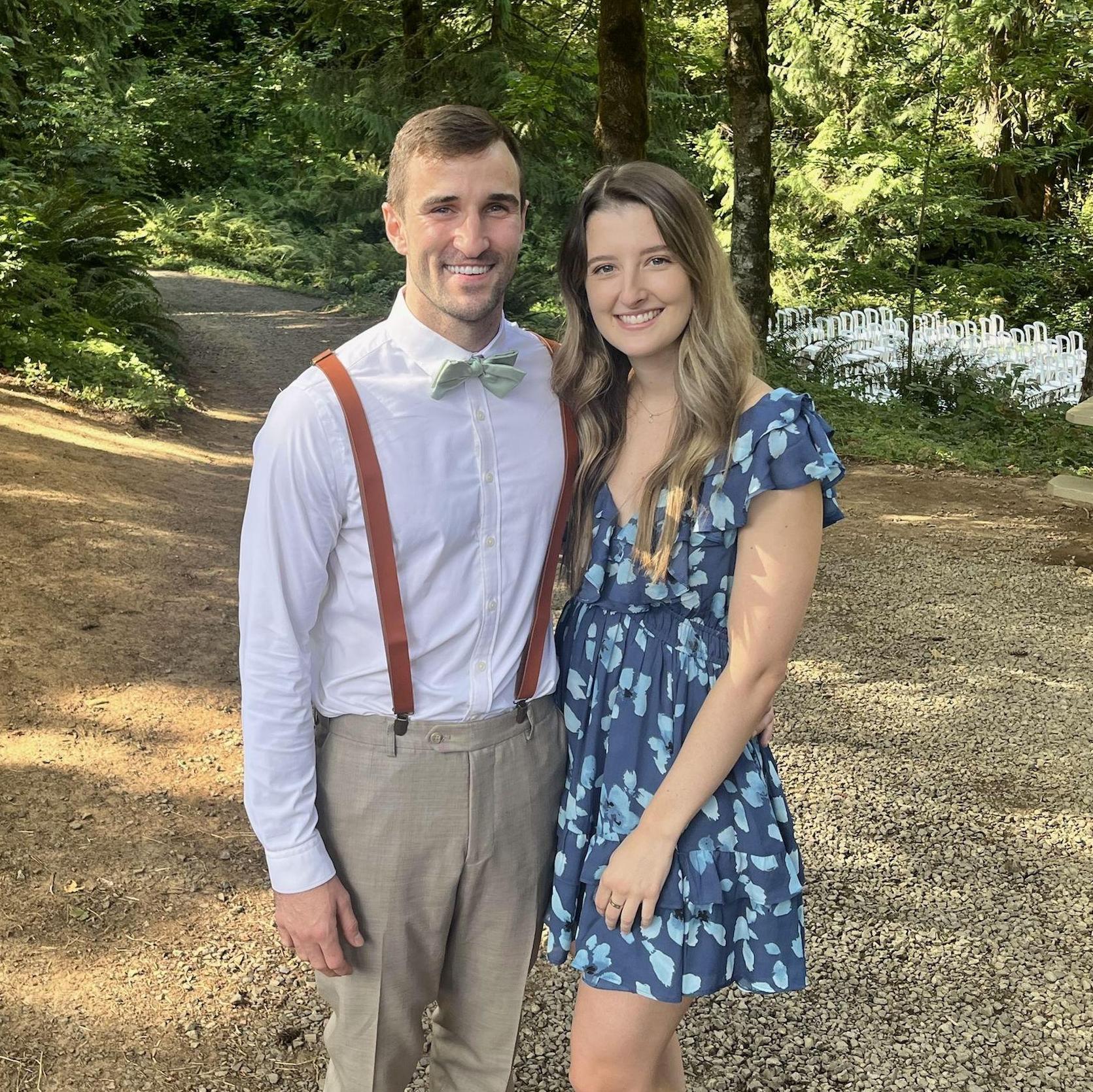 Our first photo together! At Antonio & Micaela's wedding in North Plains, OR - 8/20/2022