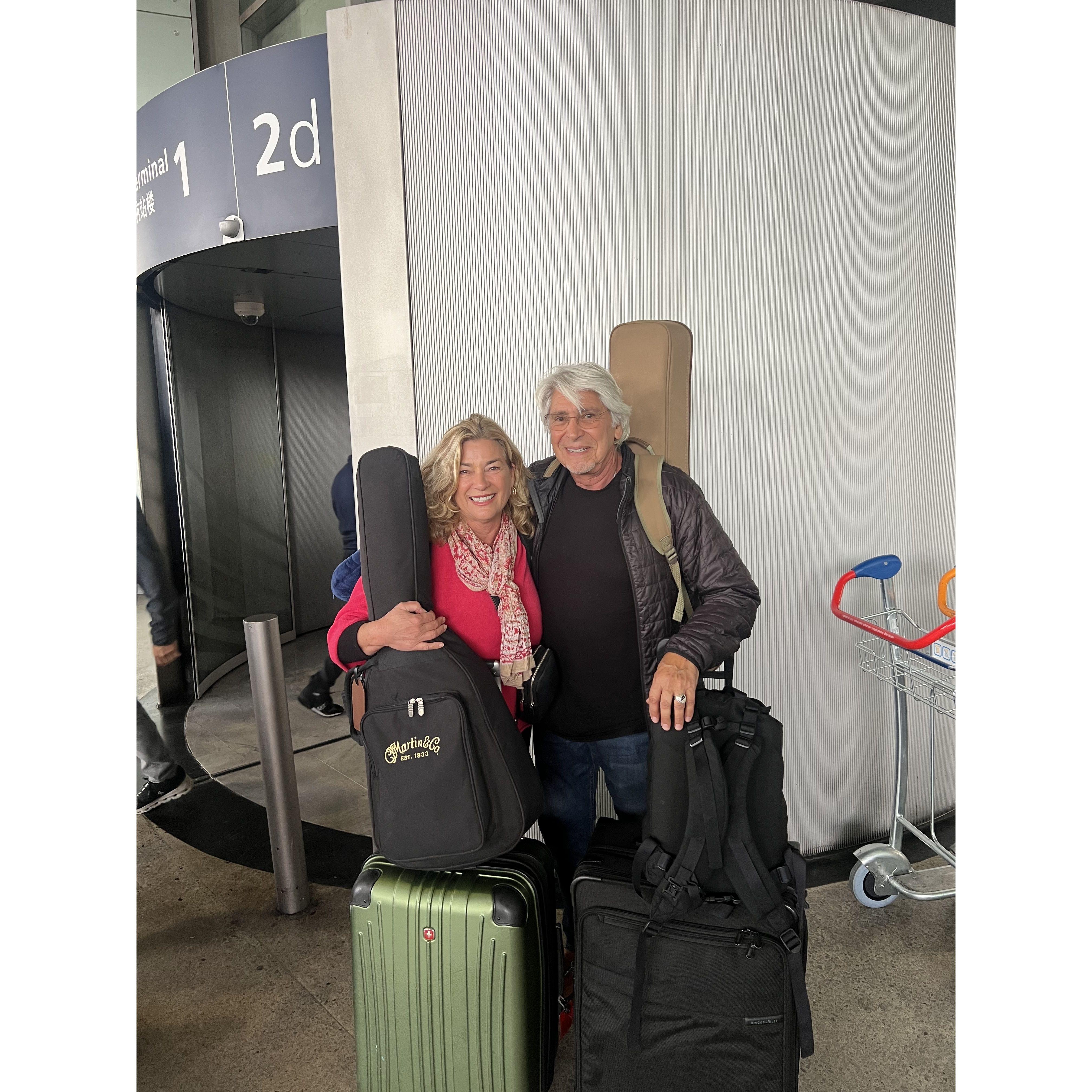 Flying out of Paris after an awesome adventure.