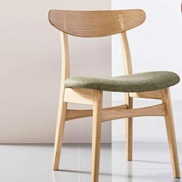 Magnus Dining Chair - Fabric - Solid Oak - Pre-Order / Warm Gray