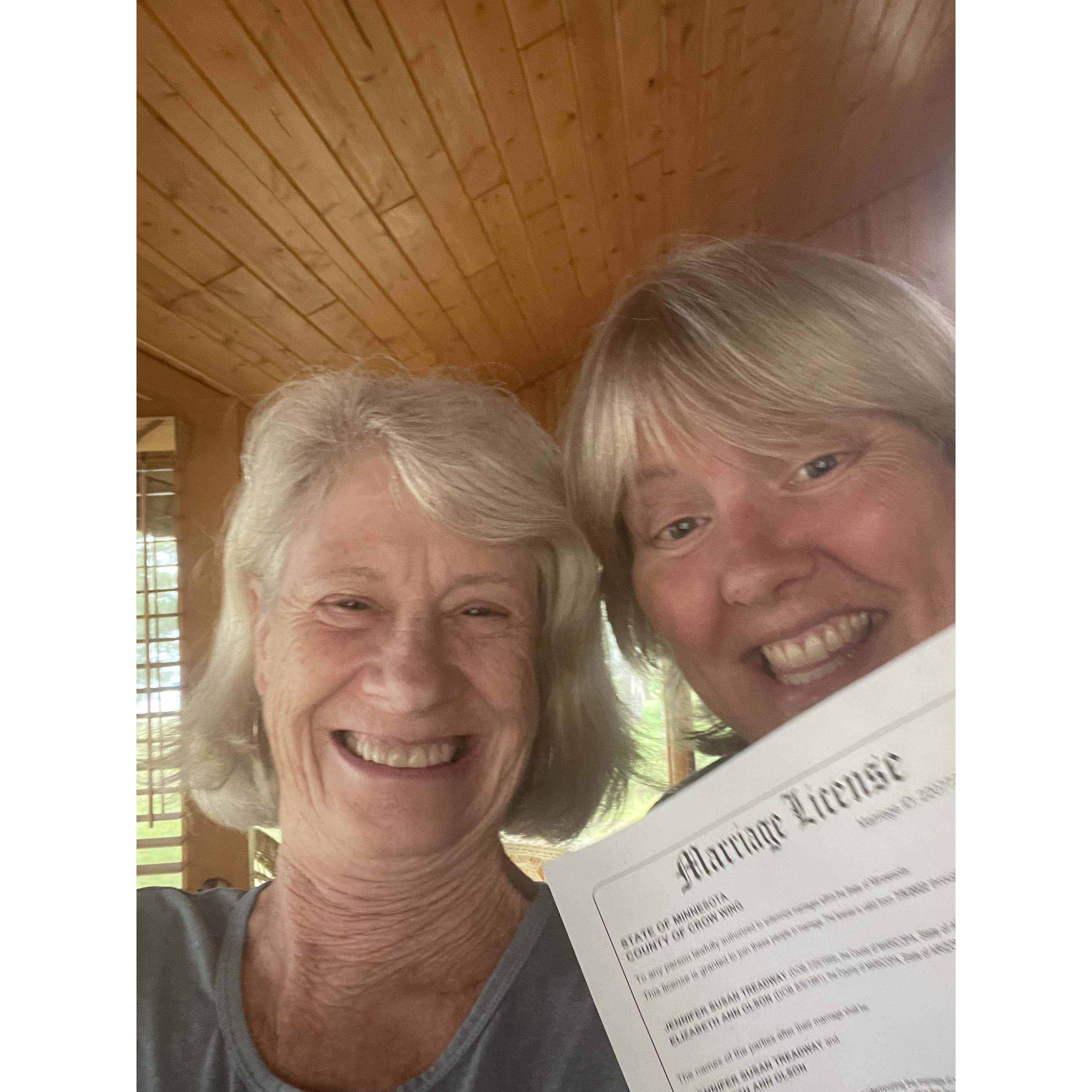 Got the license- we are ready to do this!