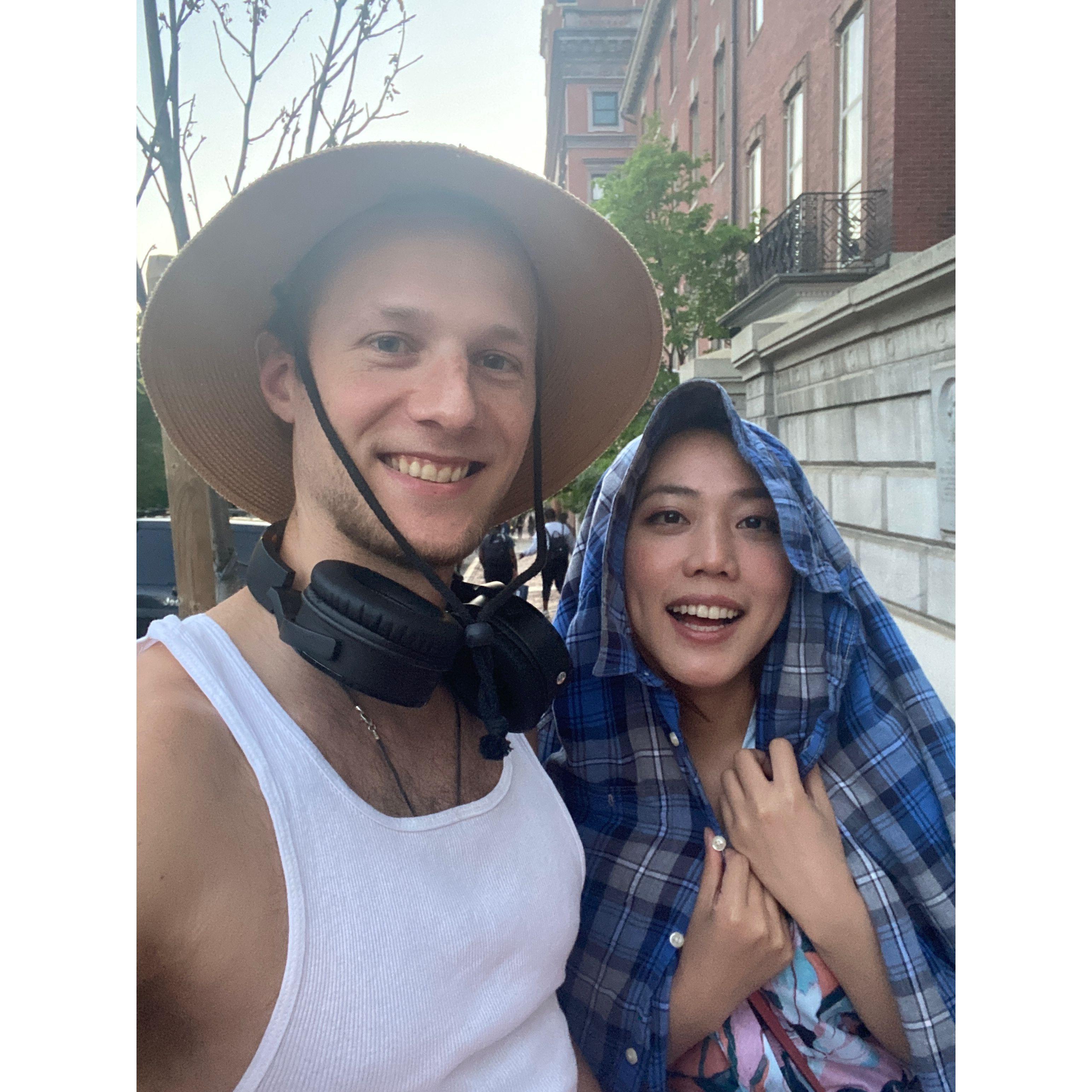 We like taking little walks around the hood after a day of teaching