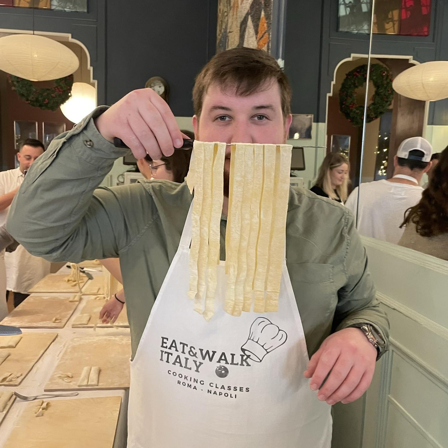 Pasta making class.