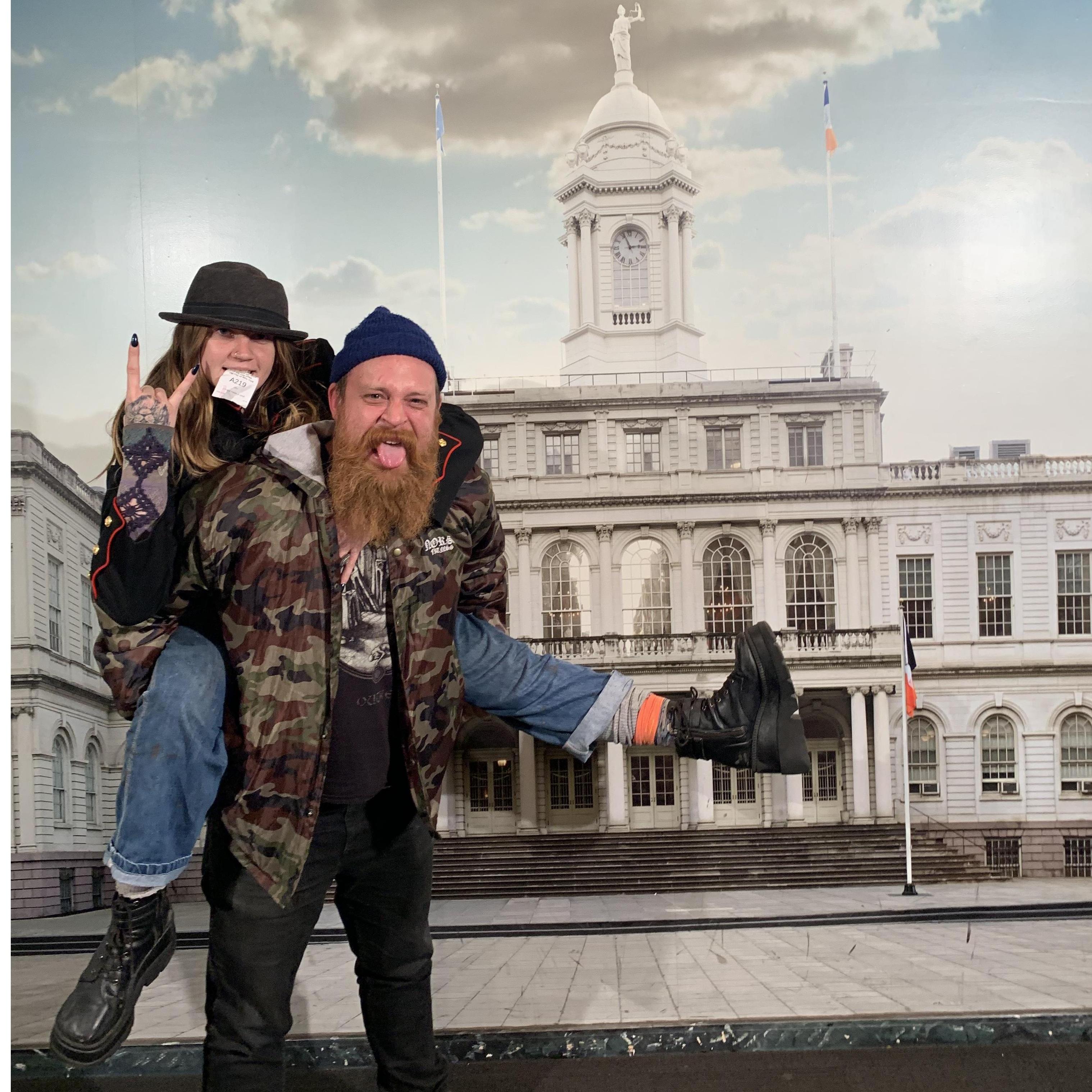 Getting our marriage license at City Hall in NYC!