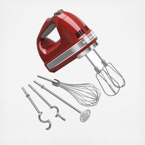 9-Speed Hand Mixer with Hook, Whip, & Blend Attachments