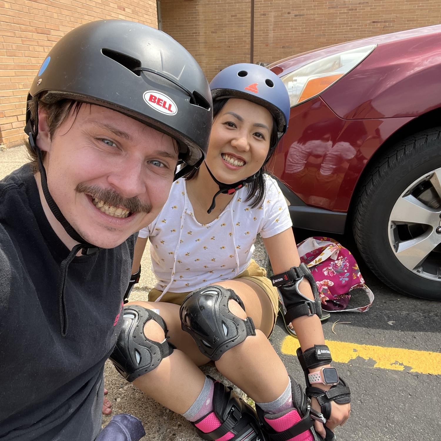 We picked up rollerblading