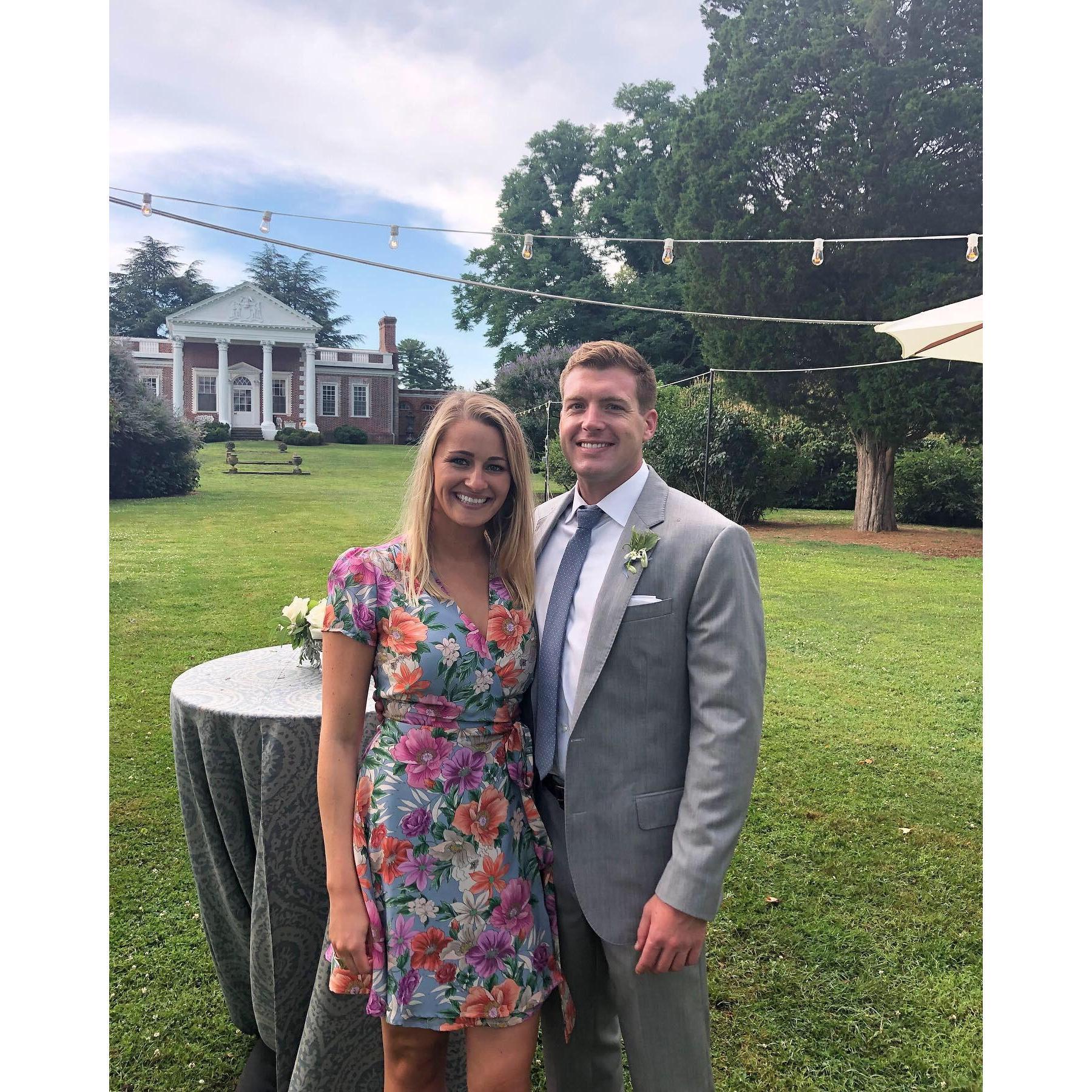 Our first pic together! White Hall Manor for Tom & Molly's Wedding, 2019