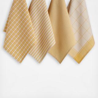Mixed Pattern Tea Towel, Set of 4