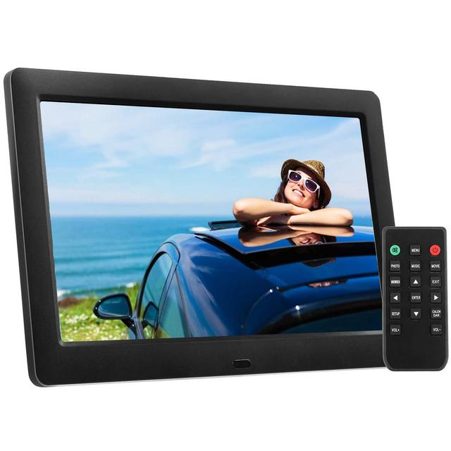 Digital Picture Frame 8 Inch Electronic Photo Frame & High Resolution 1280 x 720 IPS LCD Screen - Calendar/Clock Function, MP3/ Photo/Video Player with Remote Control